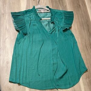 Catherine Malandrinp Pleated Sleeve Women's Top